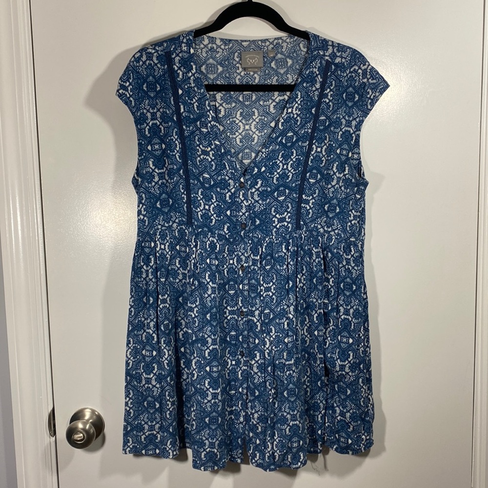 Vanessa Virginia Ladder Tunic bluel XS Anthropologie